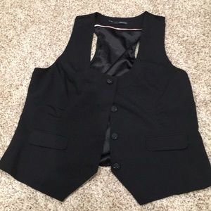 Maurice’s Black Vest with Lace Detail
